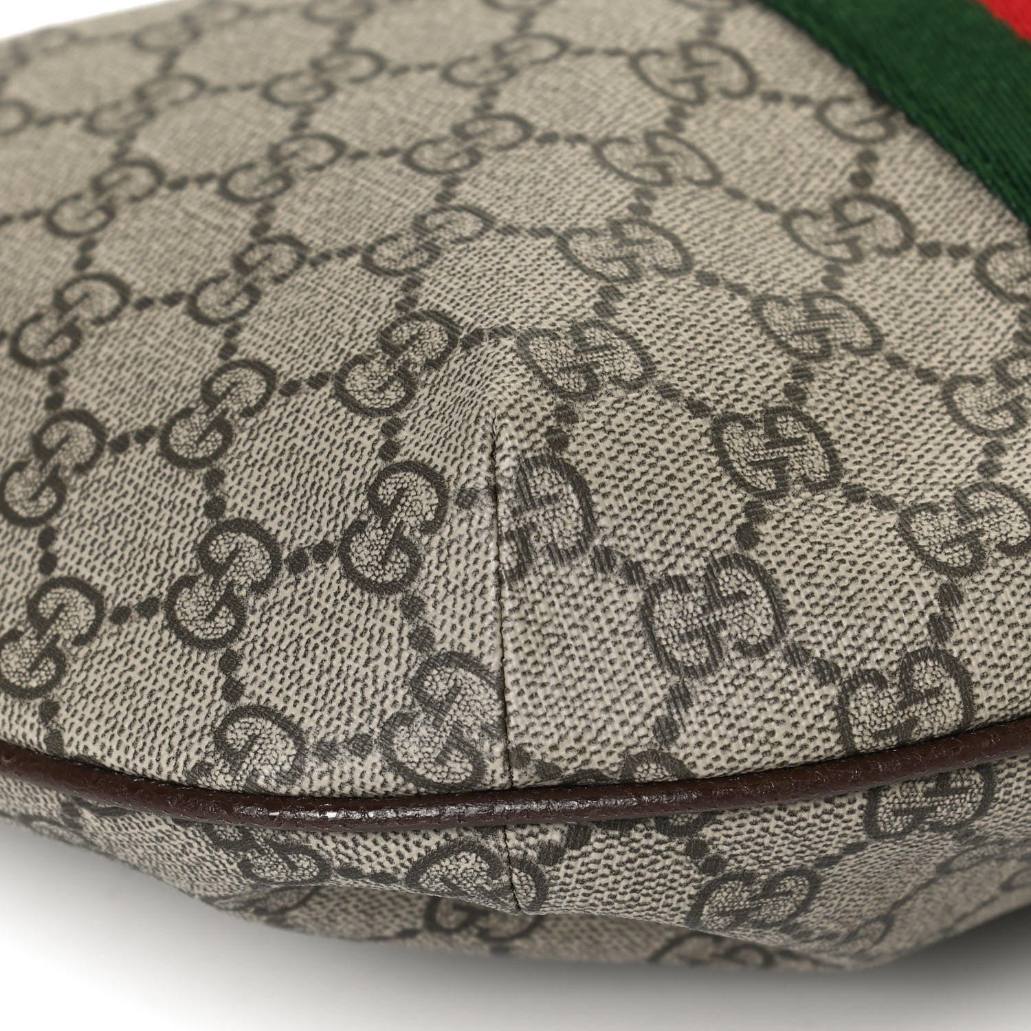 Gucci GG Supreme Monogram Web Small Ophidia Half Moon Hobo Brown 13 of 13