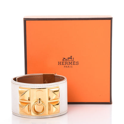Hermes Epsom Collier de Chien CDC Bracelet L White 8 of 8