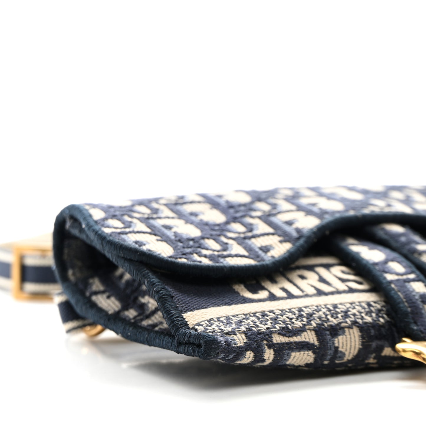Oblique Slim Saddle Pouch Blue