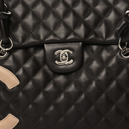 Chanel Calfskin Quilted Large Cambon Flap Brown Beige 8 of 12