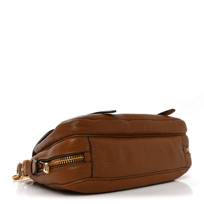 Prada Vitello Daino Double Buckle Messenger Bag Brown 4 of 10