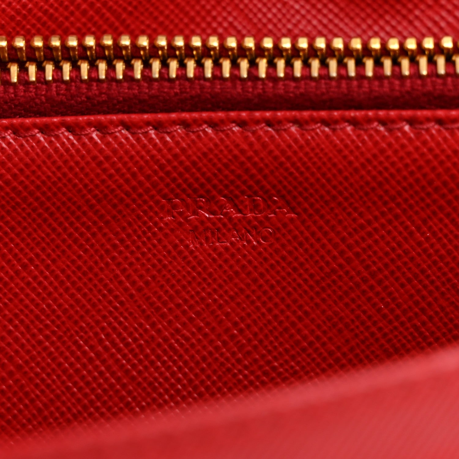 Prada Saffiano Metal Flap Wallet With Strap Fuoco 6 of 16