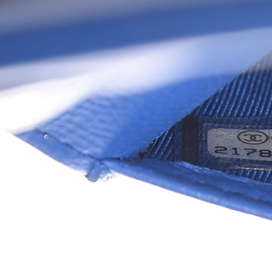 Chanel Lambskin Quilted Card Holder Wallet Blue 7 of 13
