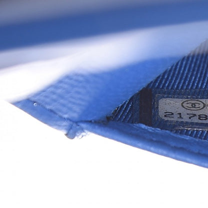 Chanel Lambskin Quilted Card Holder Wallet Blue 7 of 13