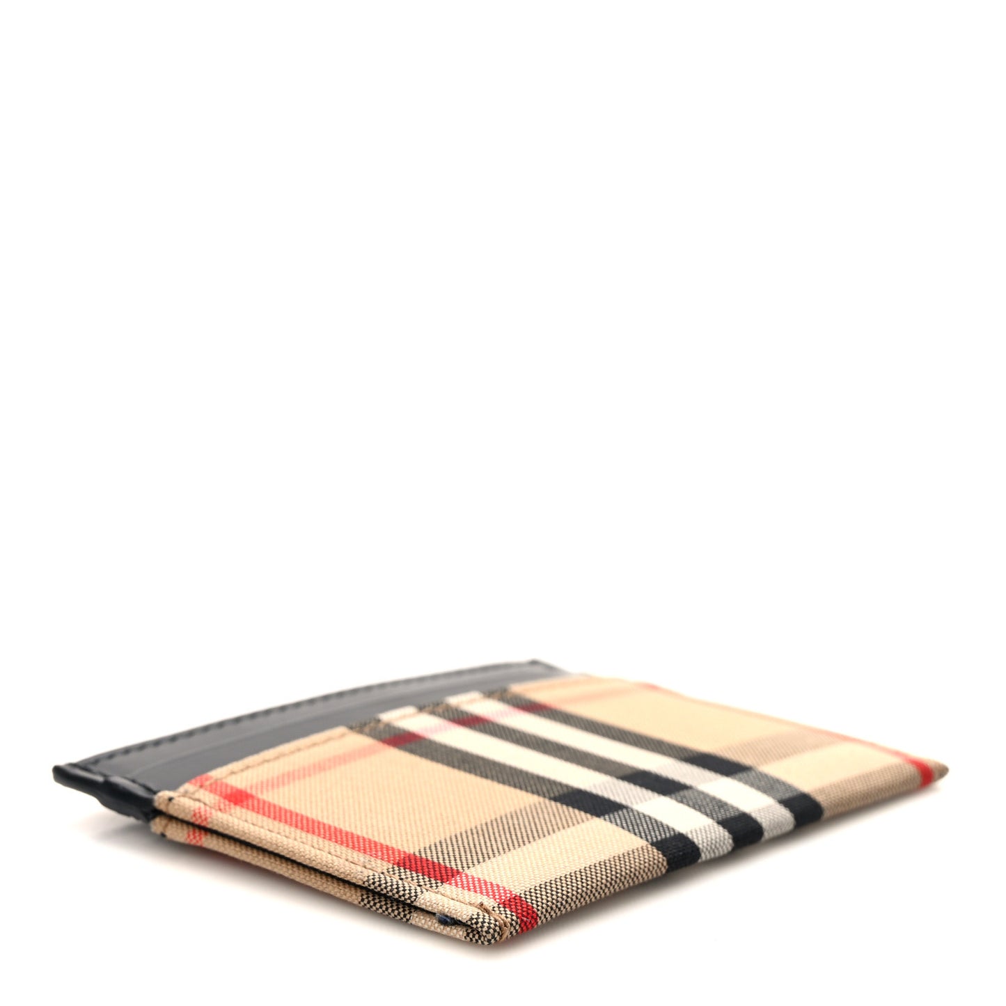 Vintage Check Calfskin Card Case Archive Beige Black