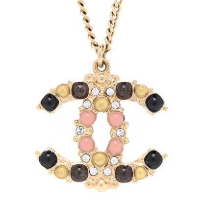 Chanel Crystal Gripoix CC Necklace Gold Multicolor 4 of 6