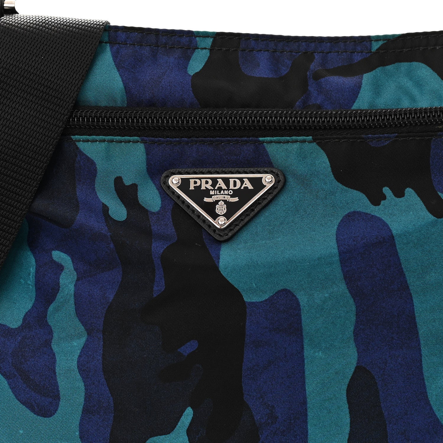 Prada Tessuto Nylon Camouflage Flat Messenger Royal 11 of 12