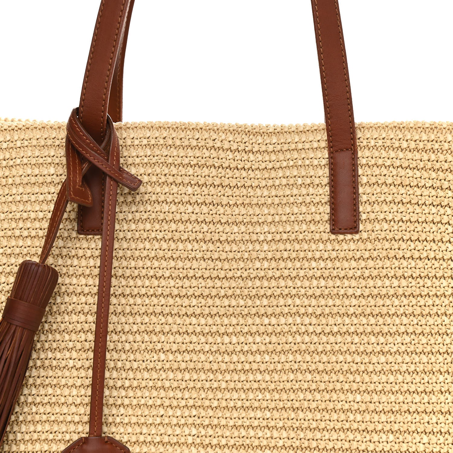 Saint Laurent Raffia Tote Naturale Brown 8 of 14