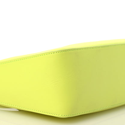 Givenchy Smooth Calfskin Small Moon Cut Out Shoulder Bag Fluo Yellow 9 of 12