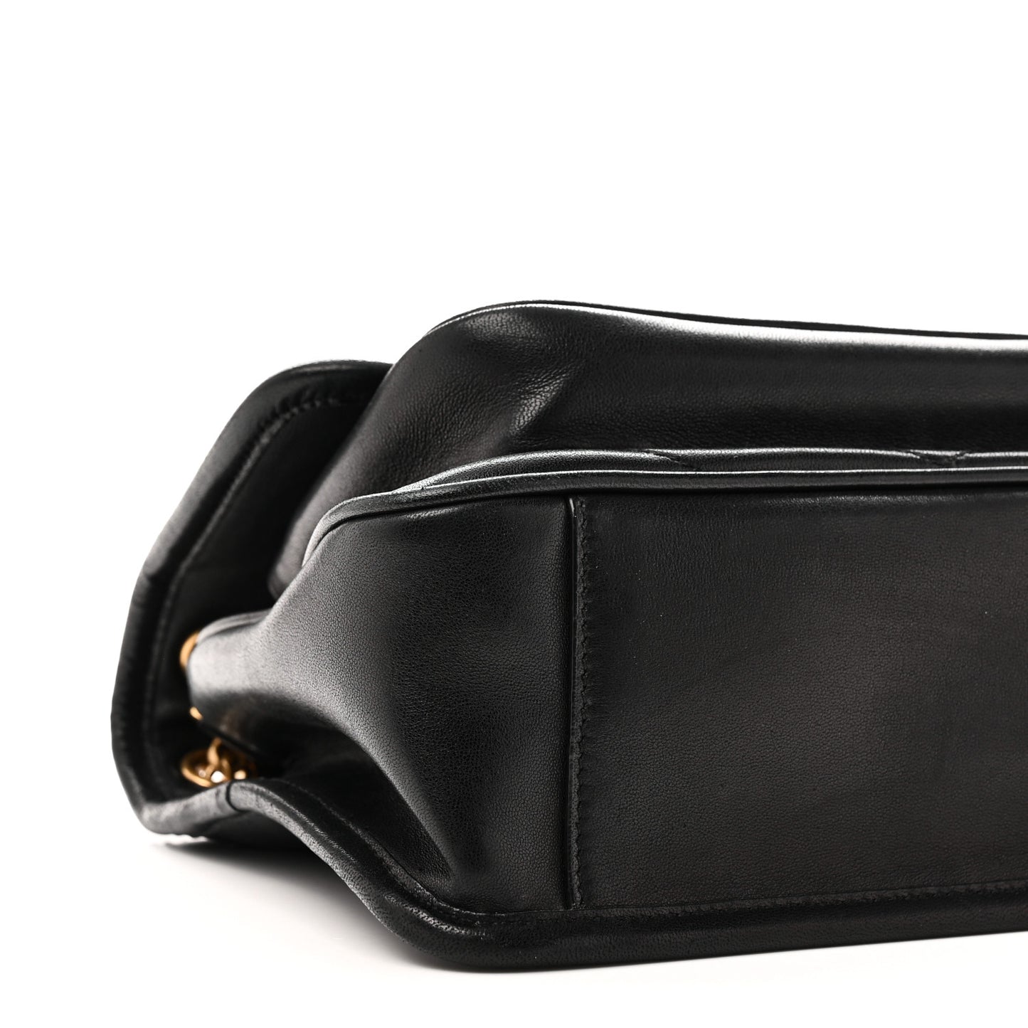 Lambskin Matelasse Monogram Baby Niki Chain Satchel Black