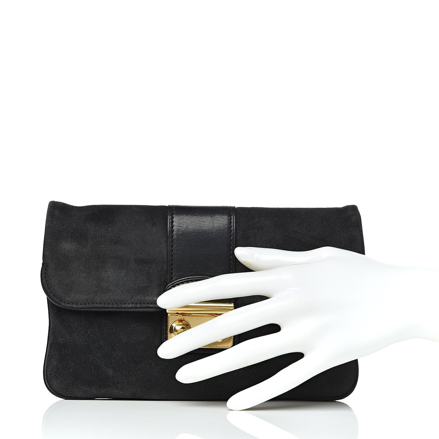 Louis Vuitton Suede SC Slim Clutch Asphalt 2 of 9