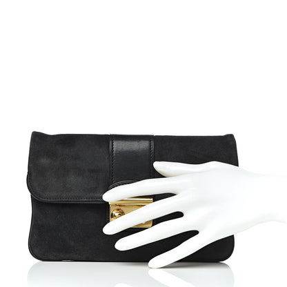 Louis Vuitton Suede SC Slim Clutch Asphalt 2 of 9