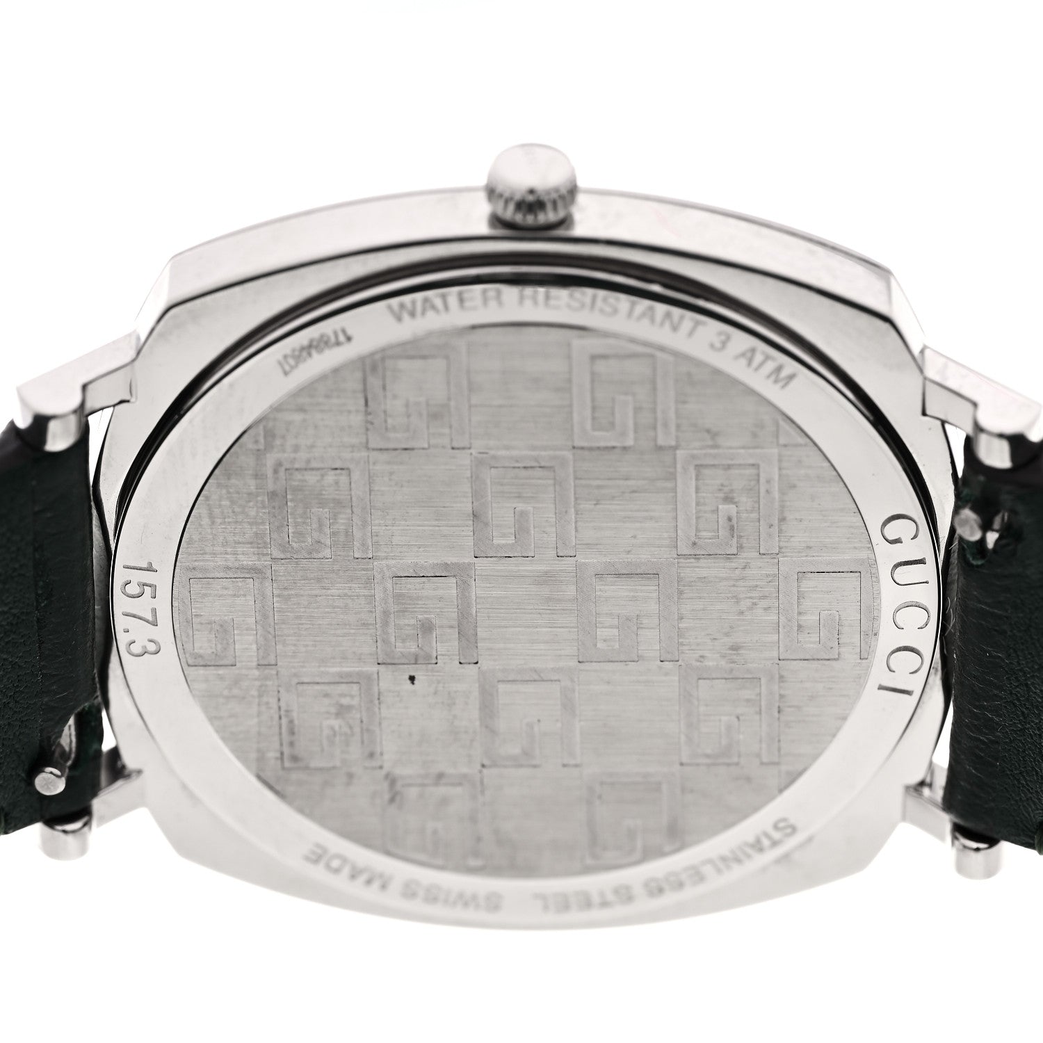 Gucci Stainless Steel Calfskin 38mm Grip Quartz Watch Green 4 of 5