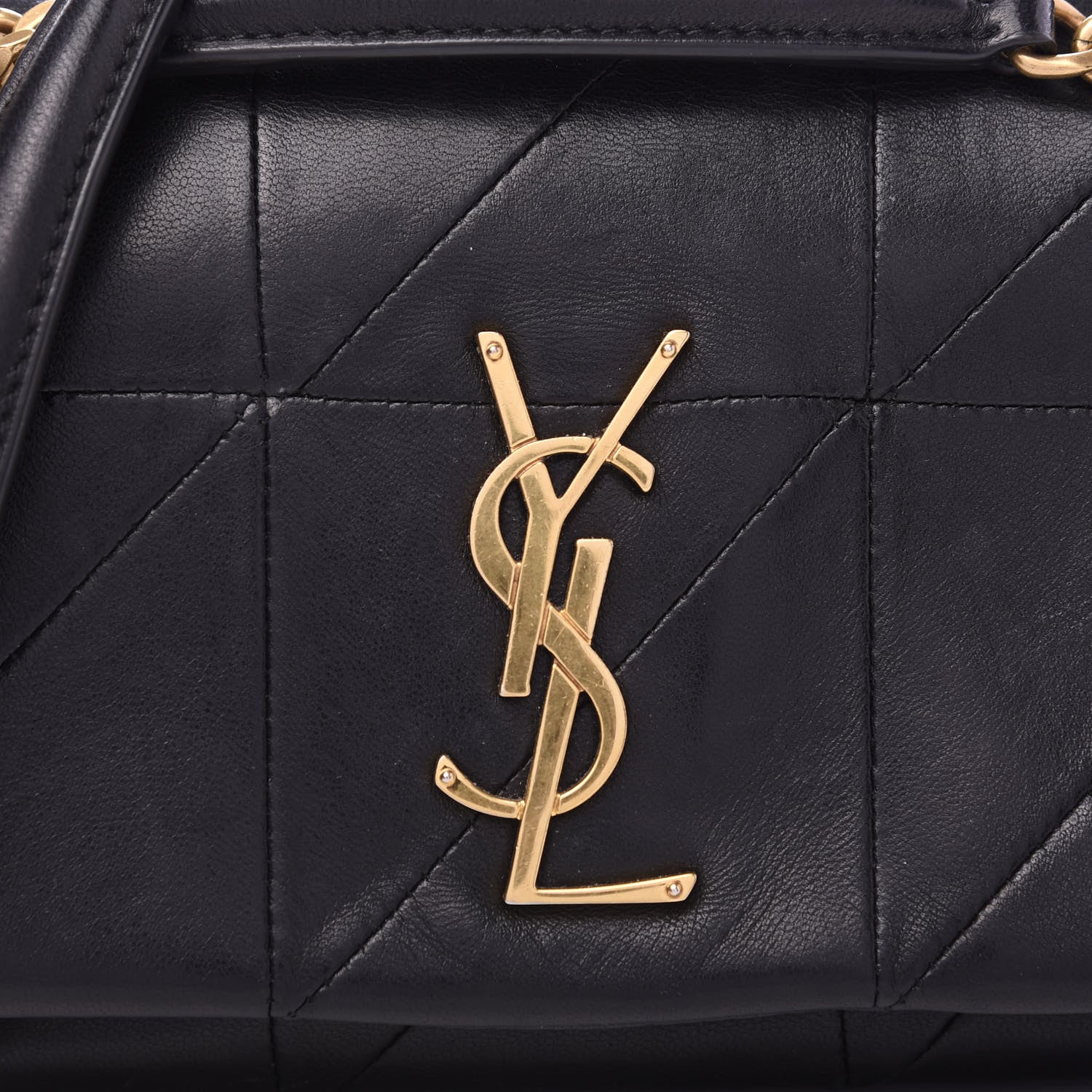 Saint Laurent Lambskin Patchwork Monogram Small Jamie Black 9 of 12