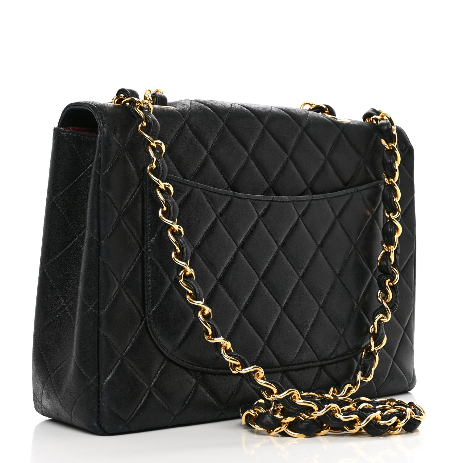 Chanel Lambskin Quilted XL Jumbo Single Flap Black 3 of 14