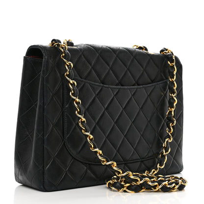 Chanel Lambskin Quilted XL Jumbo Single Flap Black 3 of 14
