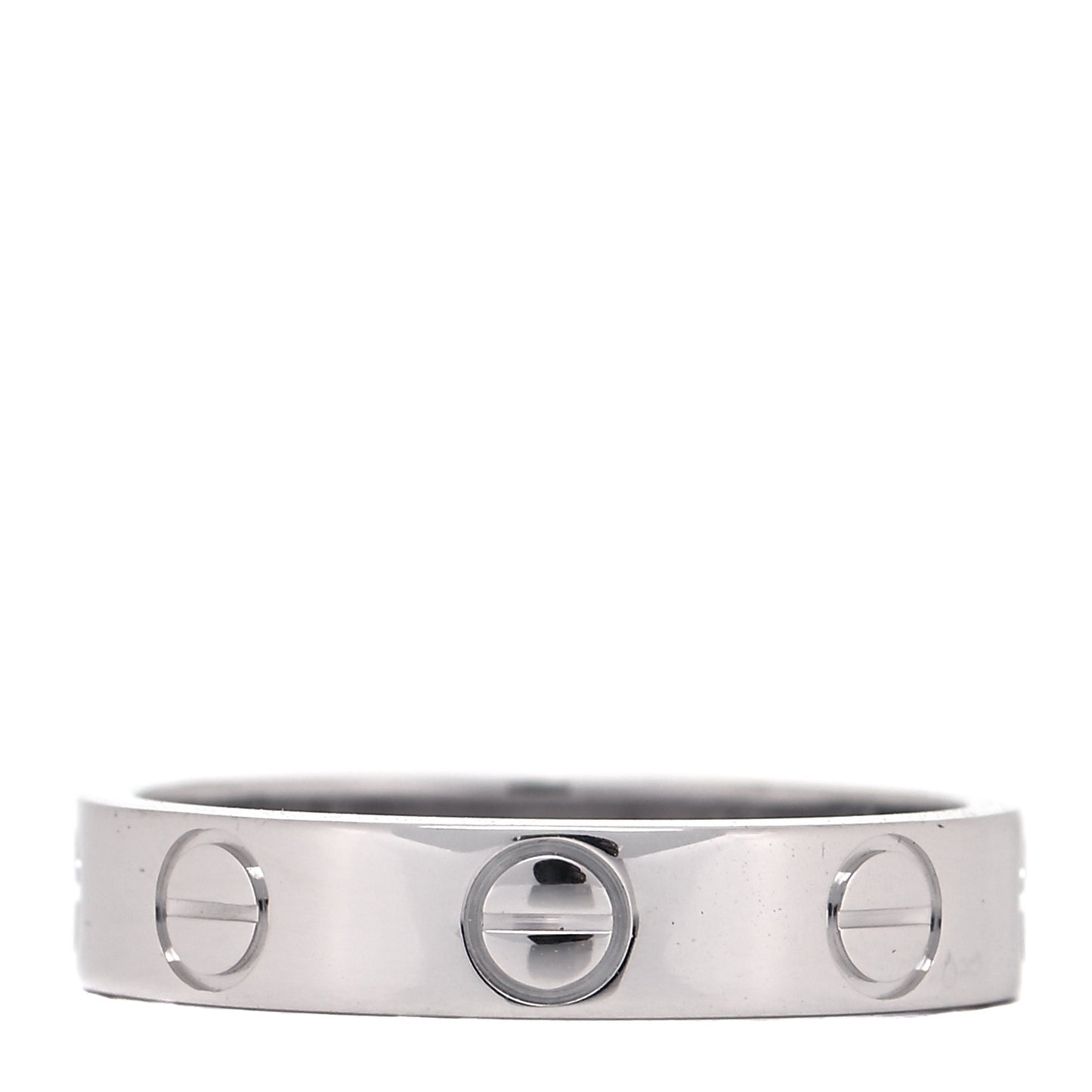 18K White Gold 3.5mm LOVE Wedding Band Ring 46 3.75