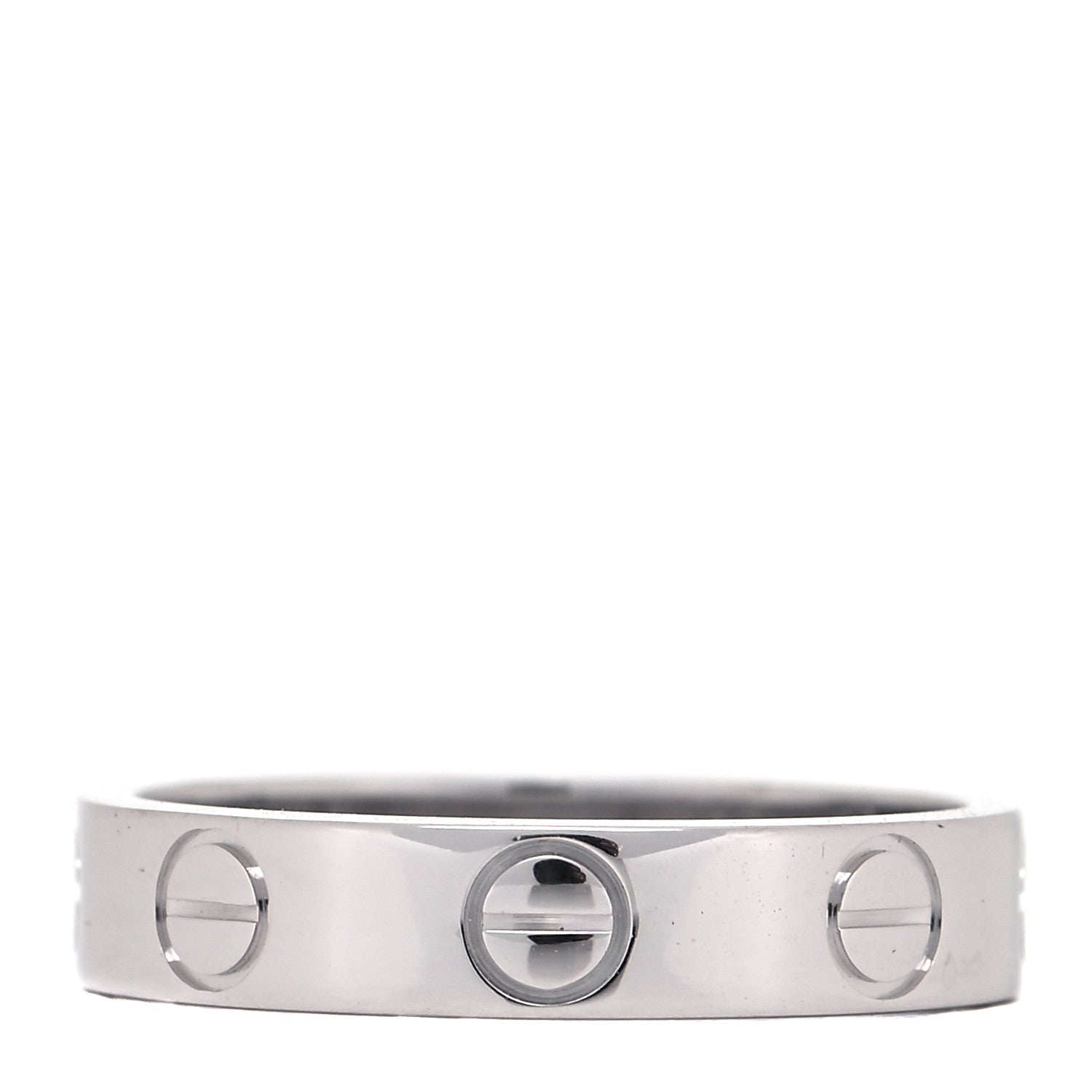 Cartier 18K White Gold 3.5mm LOVE Wedding Band Ring 46 3.75 3 of 4