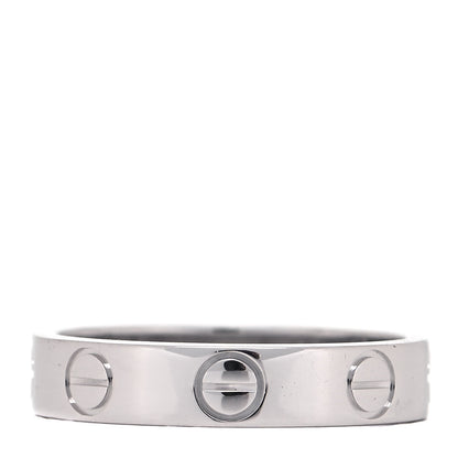 Cartier 18K White Gold 3.5mm LOVE Wedding Band Ring 46 3.75 3 of 4