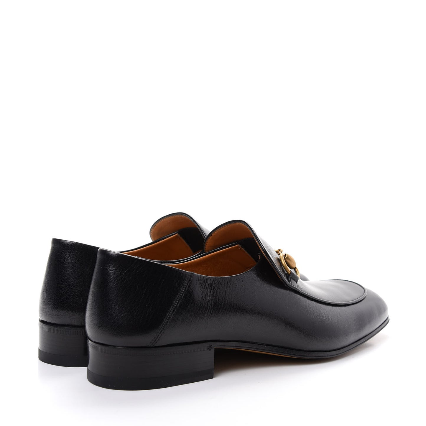 Goatskin Mens Horsebit Loafers 8 Black