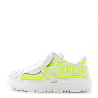 Christian Dior Reflective Fabric Shaded Dior-ID Platform Sneakers 39 Yellow Fluo 1 of 8