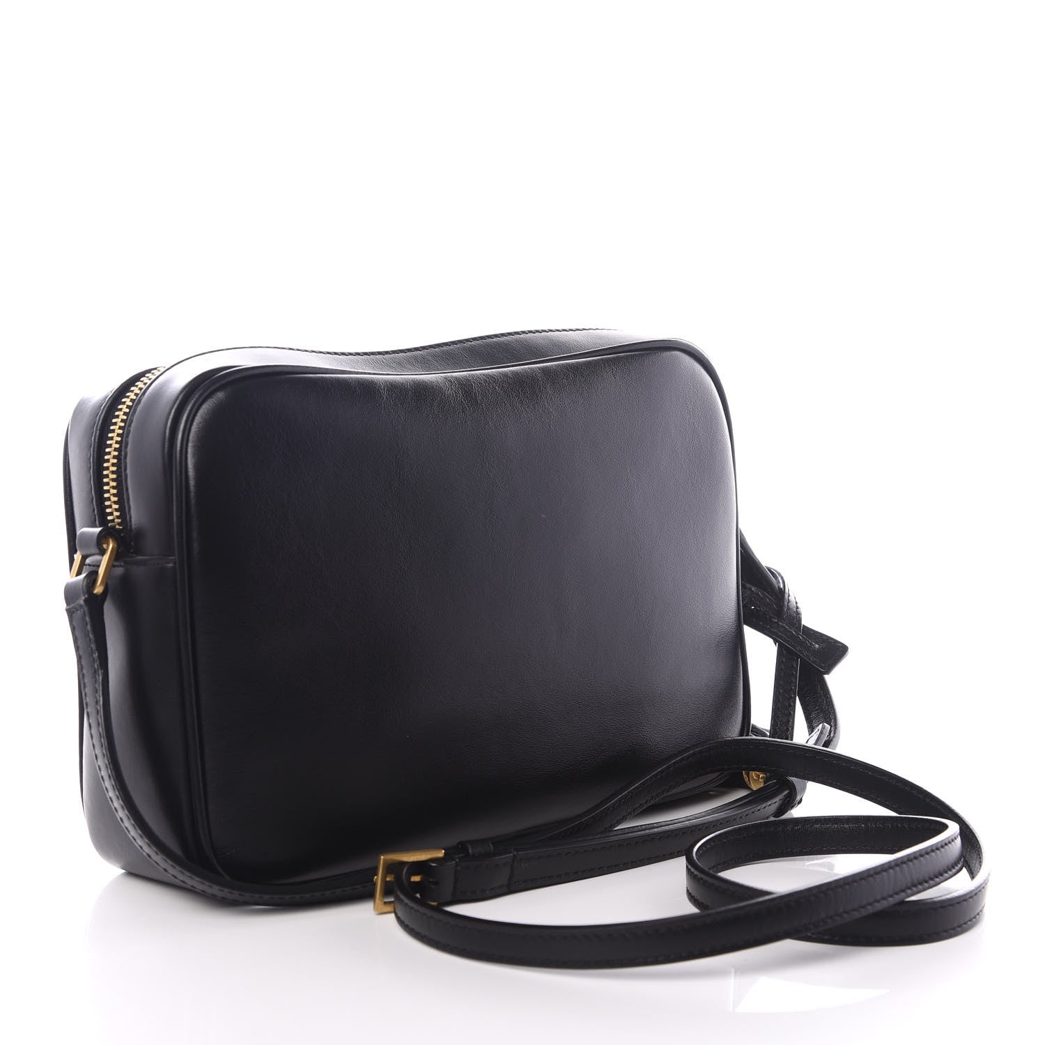 Saint Laurent Calfskin Leopard Print Monogram Lou Camera Bag Black 2 of 9