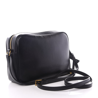 Saint Laurent Calfskin Leopard Print Monogram Lou Camera Bag Black 2 of 9