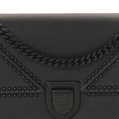 Christian Dior Ultra Matte Calfskin Studded Diorama Croisiere Chain Wallet Black 8 of 11