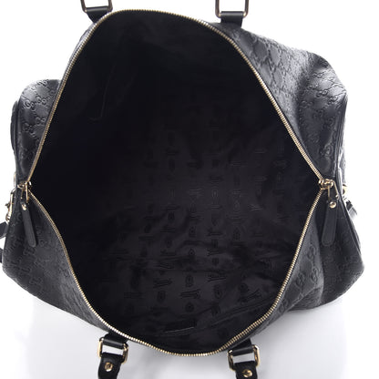 Gucci Guccissima Large Carry On Duffle Black 5 of 7