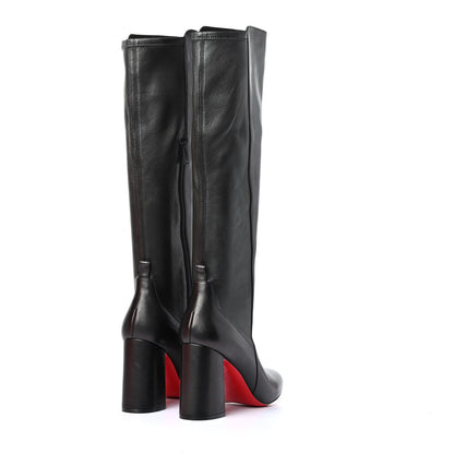 Christian Louboutin Calfskin Cadrilla 70 Tall Boots 40 Black 3 of 4