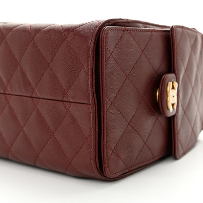 Chanel Caviar Quilted Small Chanel 25 Handbag Burgundy 10 of 11