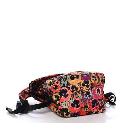 Loewe X JOE BRAINARD Nylon Pansies Print Roll Top Backpack Multicolor 3 of 4
