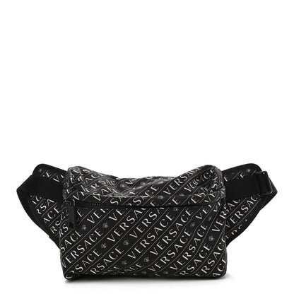 Versace Nylon Logo Belt Bag Black White 1 of 9