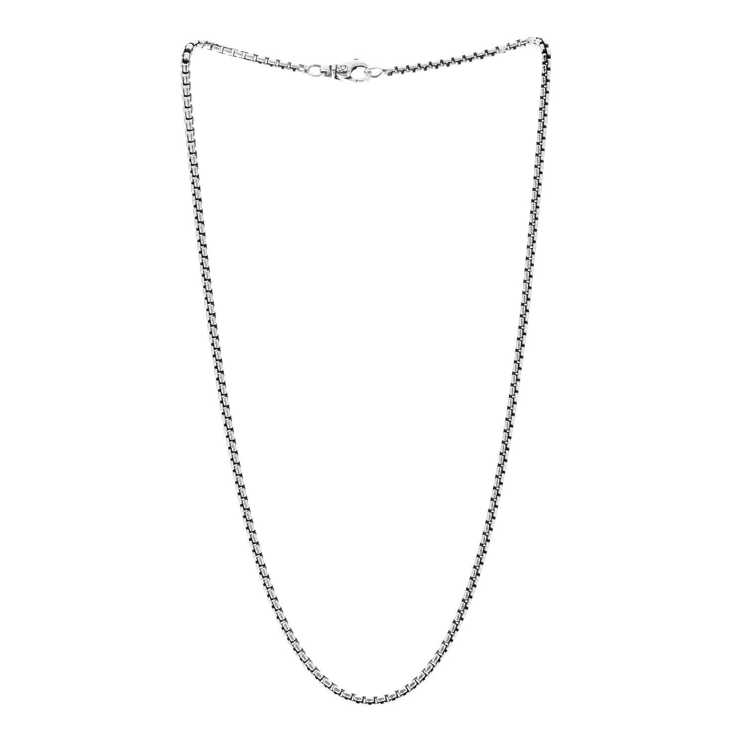 David Yurman Sterling Silver 2.7mm Small Box Chain Necklace 18" 3 of 5