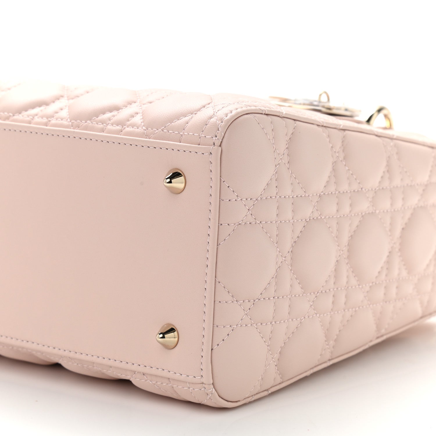 Christian Dior Lambskin Cannage Medium Lady Dior Rose Poudre 7 of 9