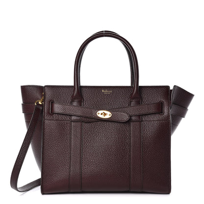 Mulberry Grain Vegetable Tanned Calfskin Small Zipped Bayswater Oxblood 1 of 13