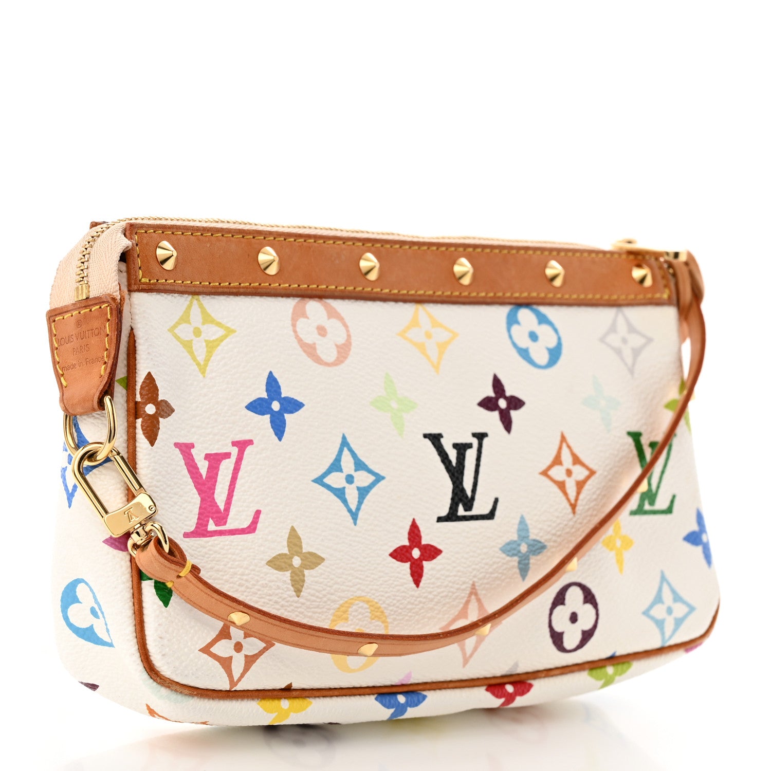 Louis Vuitton Monogram Multicolor Pochette Accessories White 3 of 11