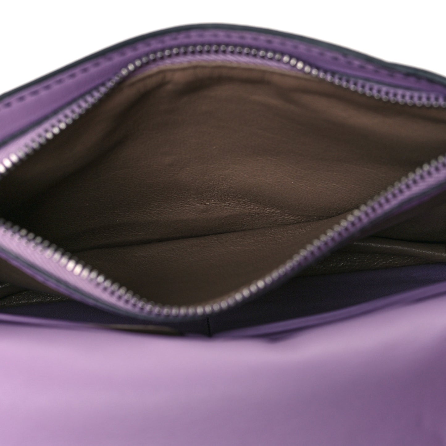 Nappa Intrecciato Studded Embellished Chain Wallet Purple