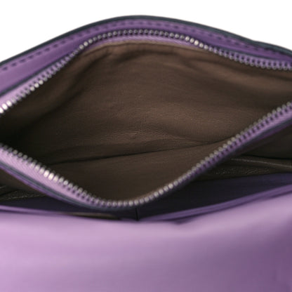 Bottega Veneta Nappa Intrecciato Studded Embellished Chain Wallet Purple 5 of 9