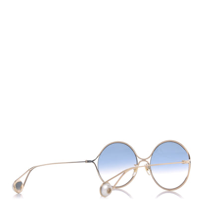 Gucci Round Pearl Tip Sunglasses GG0253S Gold 4 of 7