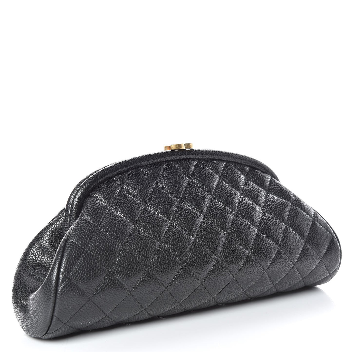 Caviar Quilted Timeless Clutch Black