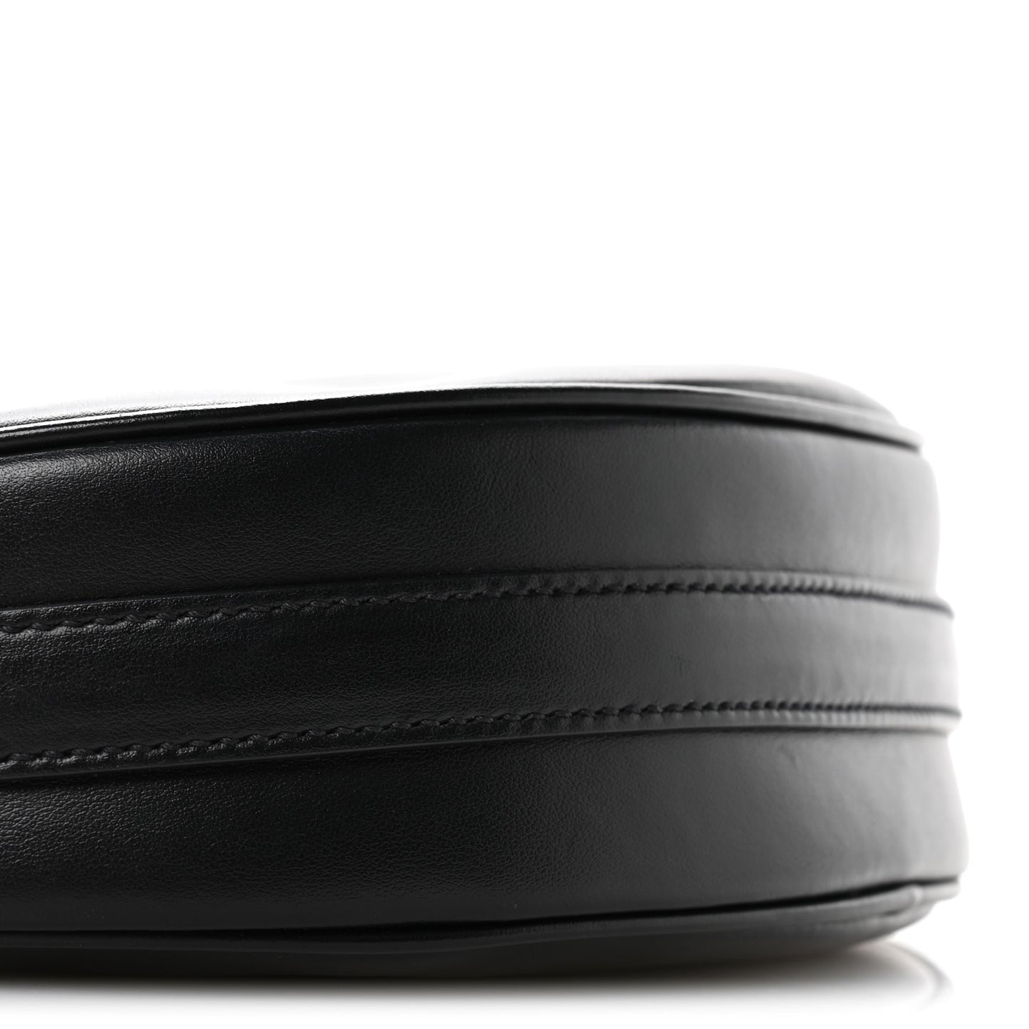 Soft Calfskin Arque Shoulder Bag Black
