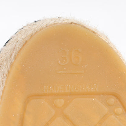 Chanel Toile CC Espadrilles 36 Blue Black 6 of 10
