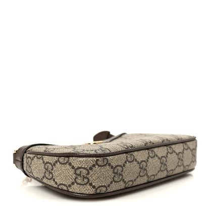 Gucci GG Supreme Monogram Textured Dollar Calfskin Mini Ophidia Chain Bag Beige Ebony 4 of 10