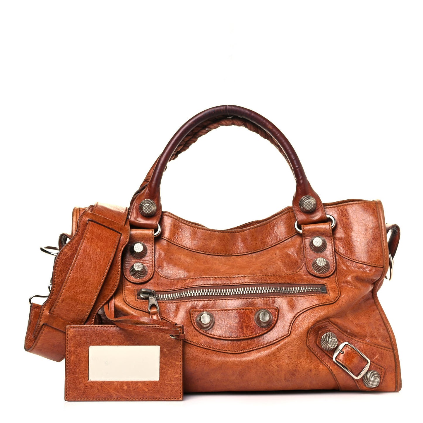 Agneau Giant 21 Silver Hardware City Orange Brulee