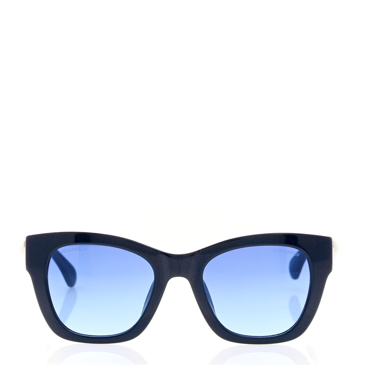 Chanel Acetate Square CC Pearl Heart Sunglasses 5478 Navy Blue 2 of 7