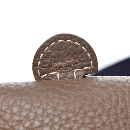 Hermes Taurillon Clemence Amazone Evelyne TPM Etoupe Bleu Indigo 7 of 11