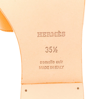 Hermes Epsom Oran Sandals 35.5 Orange Sunset 6 of 9