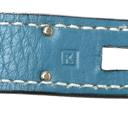 Hermes Taurillon Clemence Birkin 40 Blue Jean 7 of 12