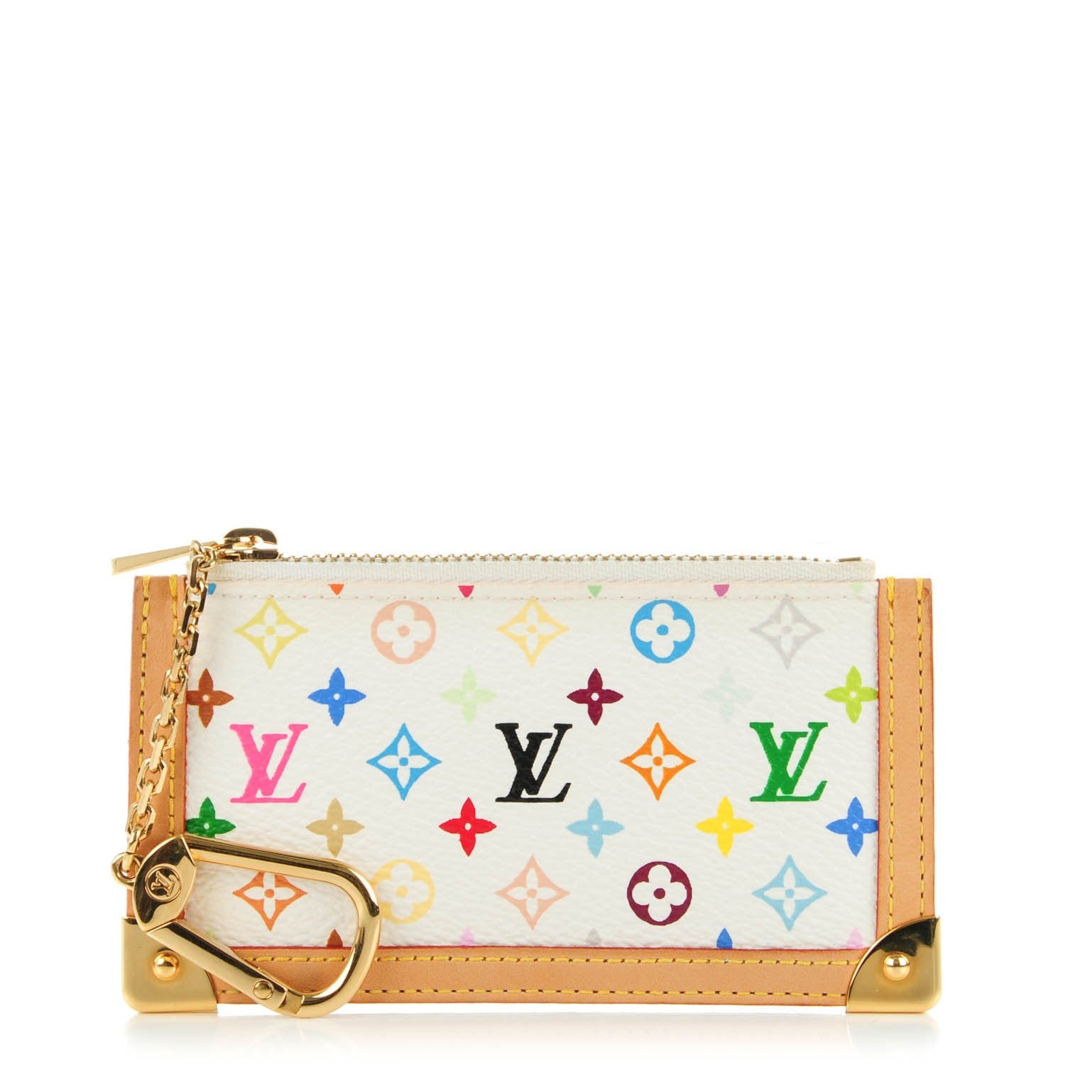 Louis Vuitton Monogram Multicolor Key Pouch White 1 of 7
